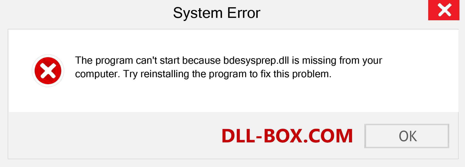  bdesysprep.dll file is missing?. Download for Windows 7, 8, 10 - Fix  bdesysprep dll Missing Error on Windows, photos, images